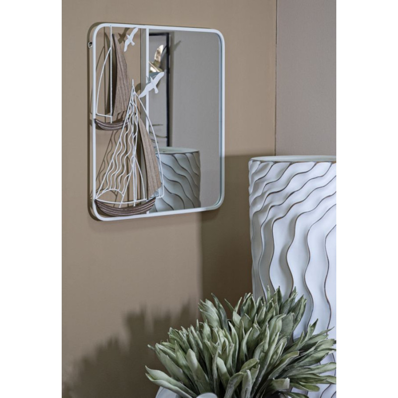 Miroir mural Adriatic 60x4,4x60 cm – Inspiration marine et équilibre visuel