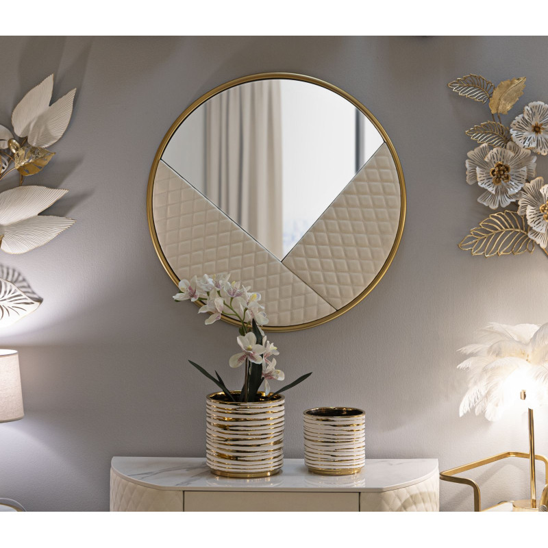 Miroir mural Sharon Ø80x3 cm – Courbes pures et éclat design