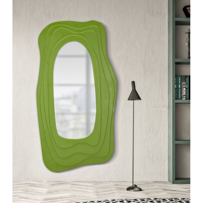 Miroir mural Dafne green 90x4x165 cm – Esprit naturel et modernité chic