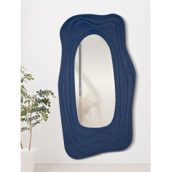 Miroir mural Dafne bleu 90x4x165 cm – Ton apaisant et allure raffinée