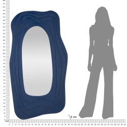 Miroir mural Dafne bleu 90x4x165 cm – Ton apaisant et allure raffinée