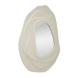 Miroir mural Dalia blanc 90x4x97 cm – Lignes douces et éclat intemporel