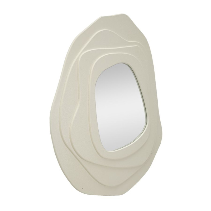 Miroir mural Dalia blanc 90x4x97 cm – Lignes douces et éclat intemporel