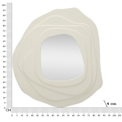 Miroir mural Dalia blanc 90x4x97 cm – Lignes douces et éclat intemporel