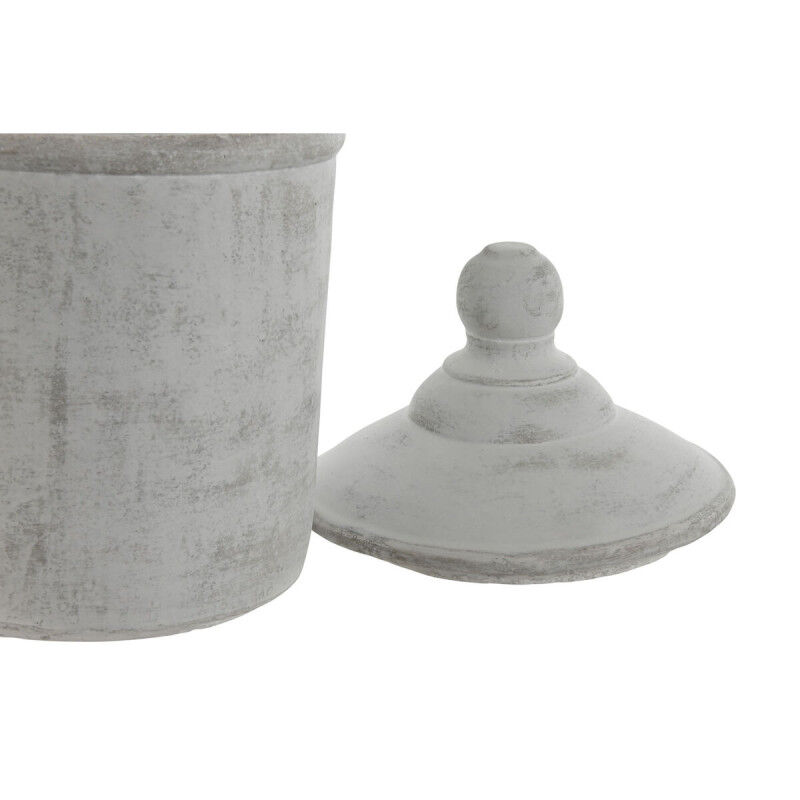 Vase Home ESPRIT Gris Ciment Oriental 19 x 19 x 31 cm