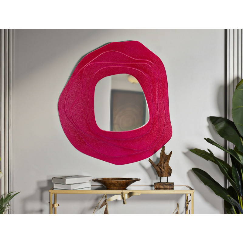 Miroir mural Dalia fuchsia 90x4x97 cm – Touche féminine et design affirmé