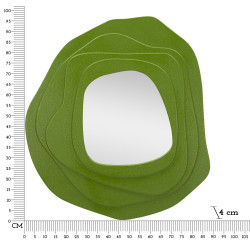 Miroir mural Dalia vert 90x4x97 cm – Harmonie végétale et modernité élégante