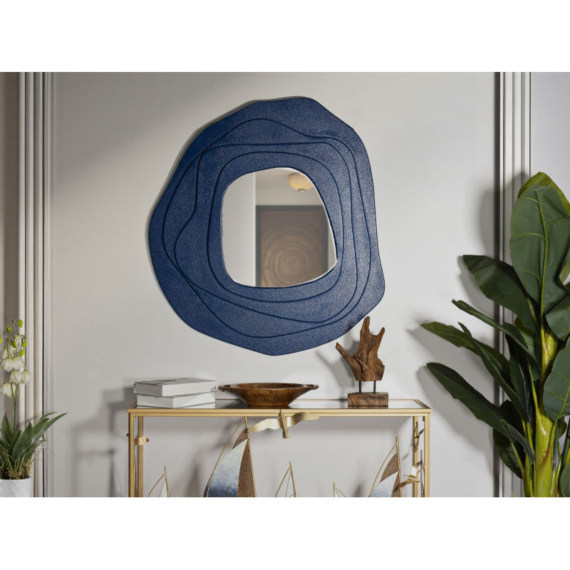 Miroir mural Dalia bleu 90x4x97 cm – Sophistication colorée et charme contemporain
