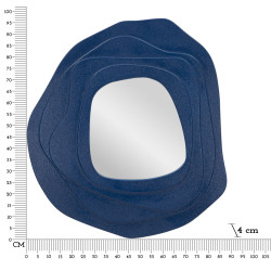 Miroir mural Dalia bleu 90x4x97 cm – Sophistication colorée et charme contemporain