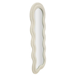 Miroir mural Teddy crème 60x4x160 cm – Douceur velours et style enveloppant