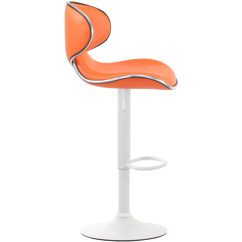 Lot de 2 tabourets de bar Las Vegas V2 simili cuir orange