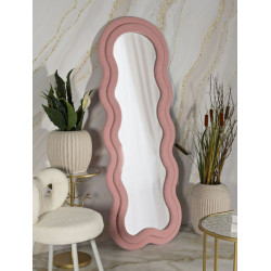 Miroir mural Rose ours en peluche 60x4x160 cm (miroir 39x137 cm) – Charme tendre et design unique