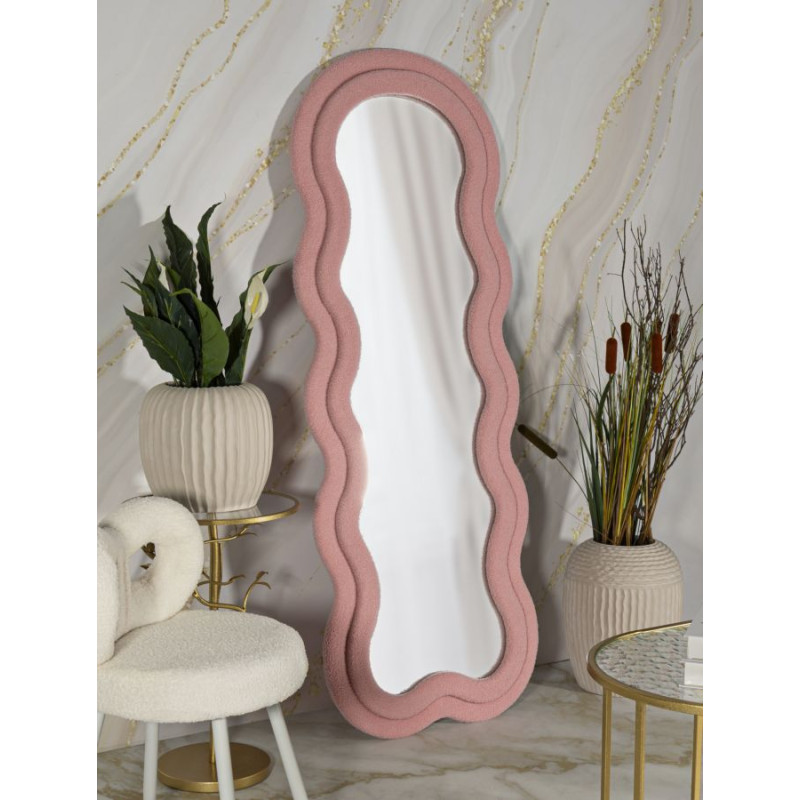 Miroir mural Rose ours en peluche 60x4x160 cm (miroir 39x137 cm) – Charme tendre et design unique