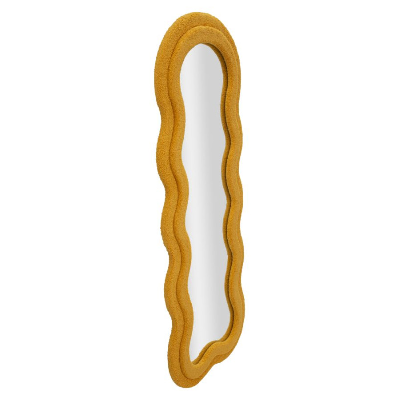 Miroir mural Teddy moutarde 60x4x160 cm – Couleur chaleureuse et style élégant
