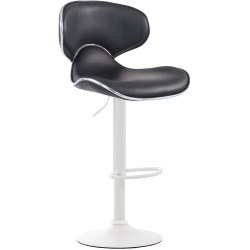 Lot de 2 tabourets de bar Las Vegas V2 simili cuir noir