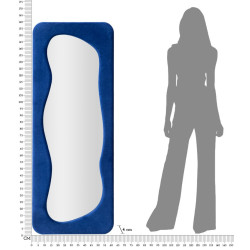 Miroir mural Theodor bleu 60x4x160 cm – Design moderne et lignes épurées