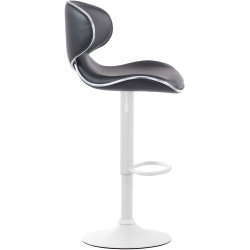 Lot de 2 tabourets de bar Las Vegas V2 simili cuir noir
