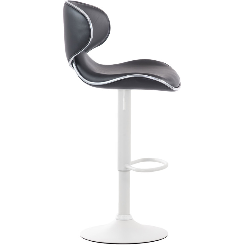 Lot de 2 tabourets de bar Las Vegas V2 simili cuir noir