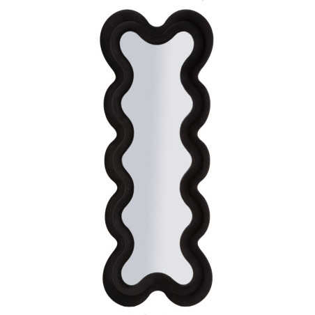 Miroir mural Noir Monica 58x4x160 cm (miroir 39x124 cm) – Chic intense et design sobre