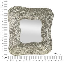 Miroir mural Aury carré 74x7x79 cm – Forme géométrique et élégance luxueuse