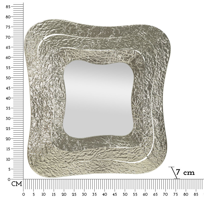 Miroir mural Aury carré 74x7x79 cm – Forme géométrique et élégance luxueuse