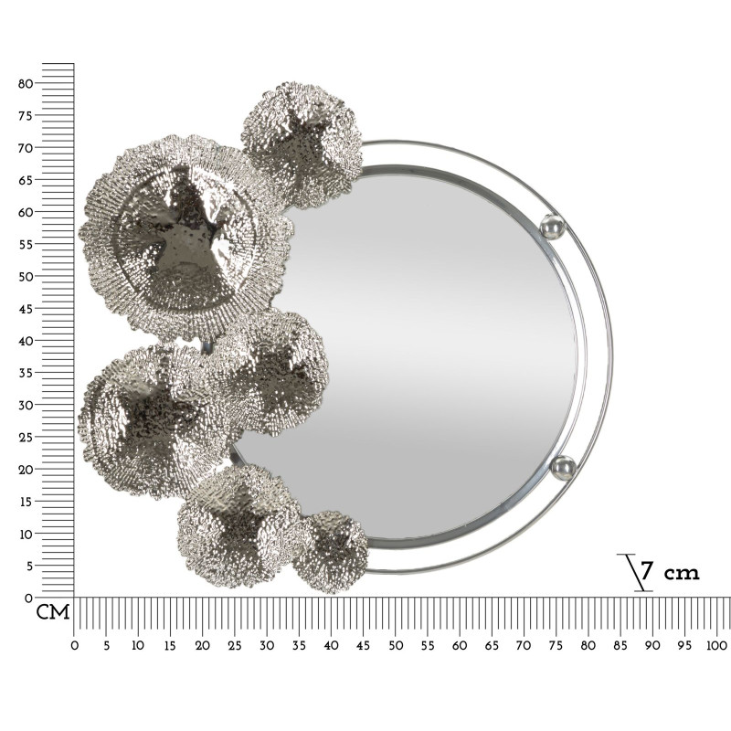 Miroir mural Kandi 85x7x80,6 cm – Design audacieux et brillance sculpturale