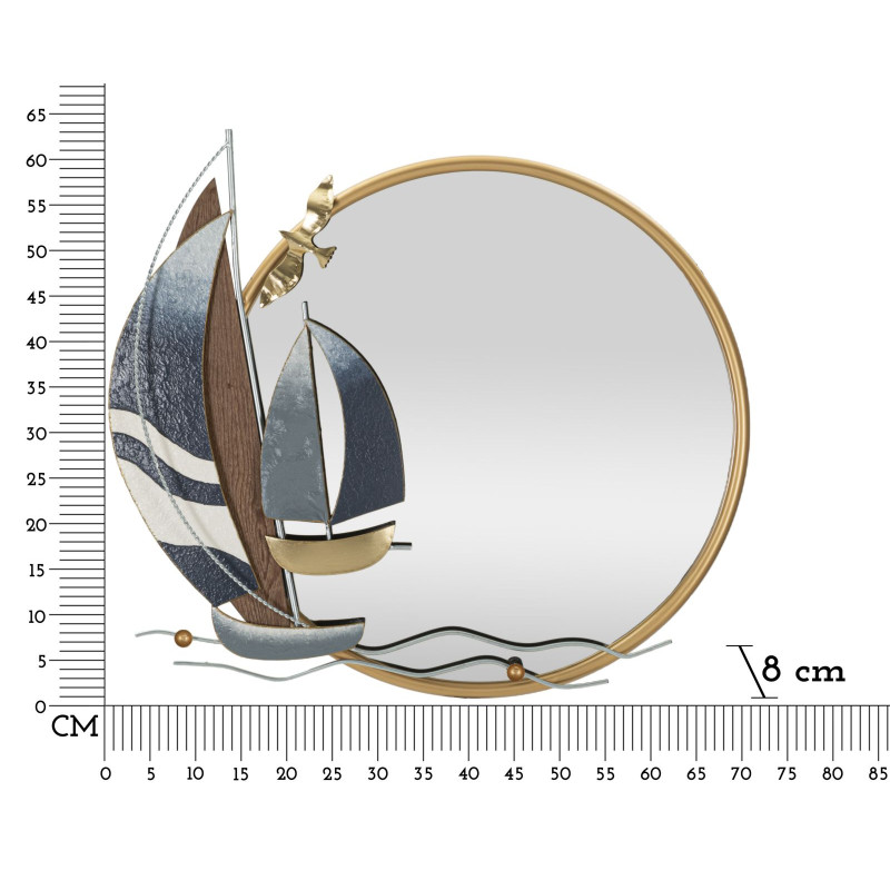 Miroir mural Vele 71x8x64 cm – Lignes modernes et allure haut de gamme
