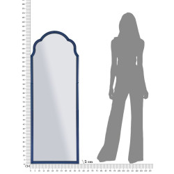 Miroir mural Bleu Tangier 55x2x150 cm (miroir 49x144 cm) – Reflets marins et style raffiné