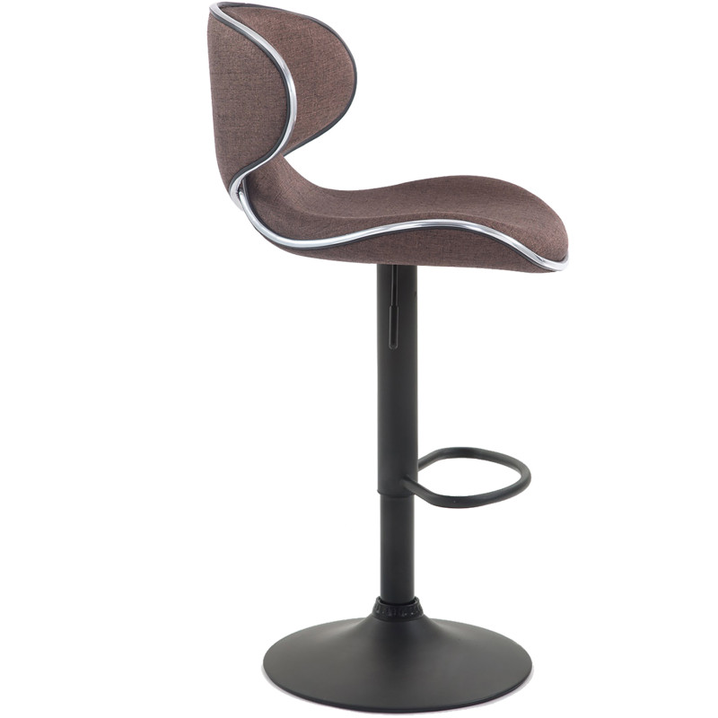 Lot de 2 tabourets de bar Las Vegas V2 en tissu brun