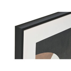 Cadre Home ESPRIT Marron Noir Vert Abstrait Urbaine 80 x 4 x 80 cm (2 Unités)