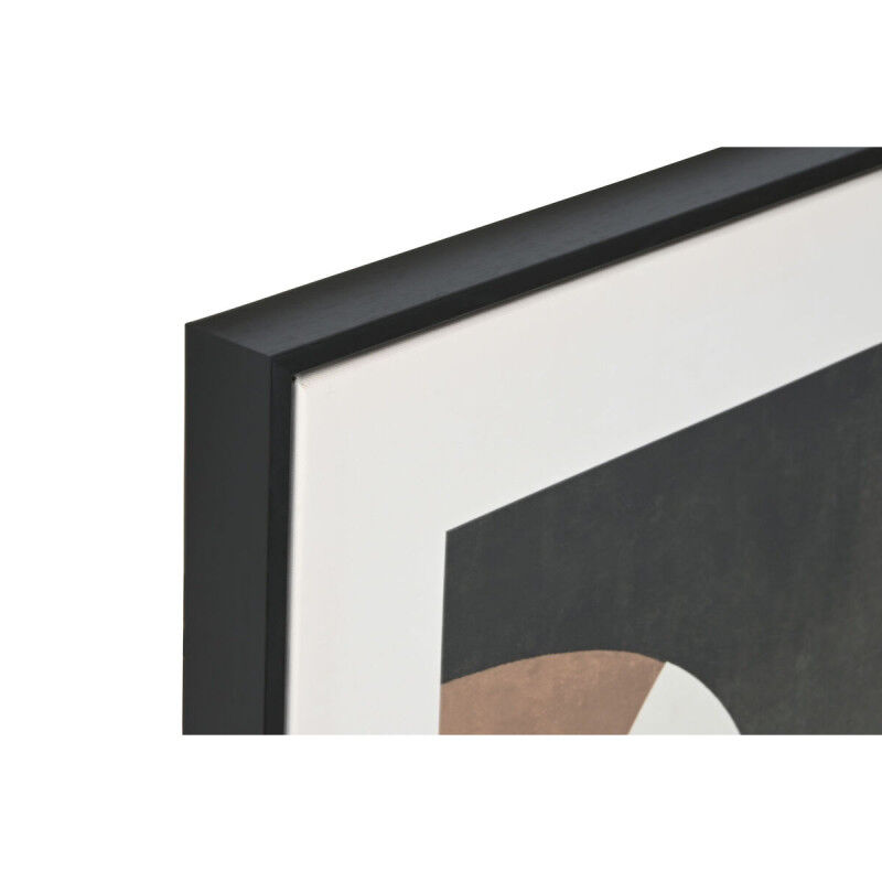 Cadre Home ESPRIT Marron Noir Vert Abstrait Urbaine 80 x 4 x 80 cm (2 Unités)