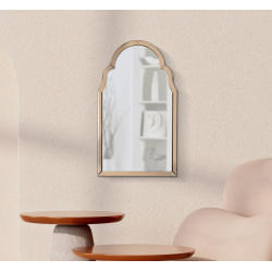 Miroir mural Tangier rose 47x1x80 cm (miroir 41x74 cm) – Design délicat et charme contemporain