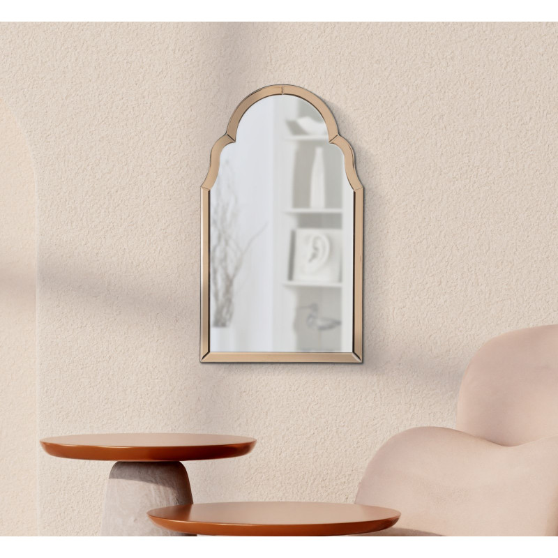 Miroir mural Tangier rose 47x1x80 cm (miroir 41x74 cm) – Design délicat et charme contemporain