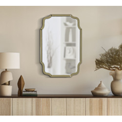 Miroir mural Istanbul or 60x1x90 cm (miroir 54x84,5 cm) – Raffinement doré et design épuré