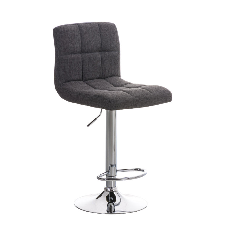 Tabouret de bar Peru, tissu C gris clair