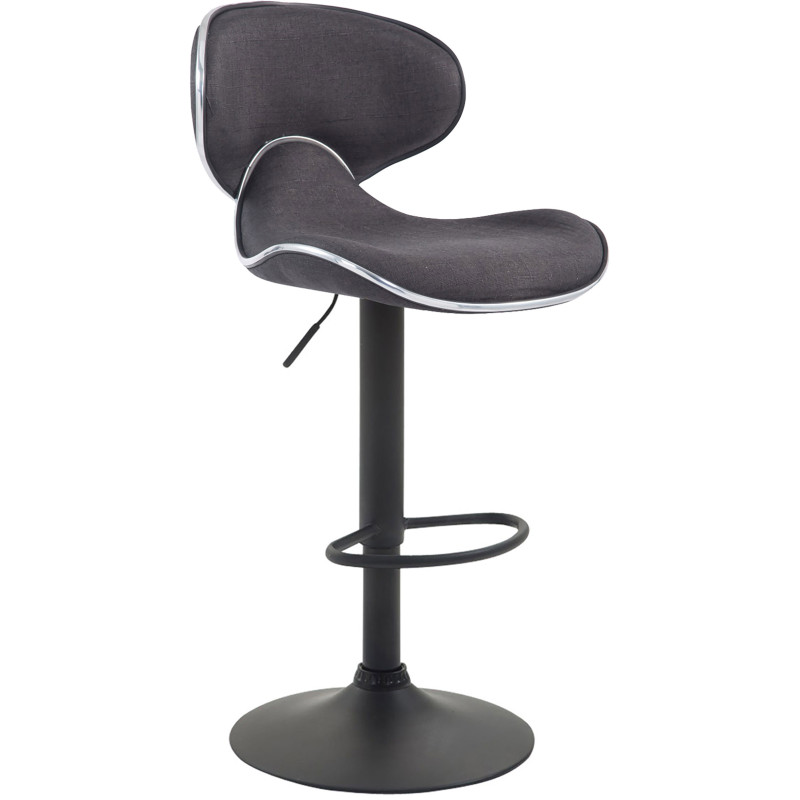Lot de 2 tabourets de bar Las Vegas V2 en tissu gris foncé