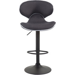 Lot de 2 tabourets de bar Las Vegas V2 en tissu gris foncé