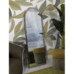 Miroir mural Baku gold 55x2x150 cm (miroir 49x144 cm) – Luxe doré et style sophistiqué