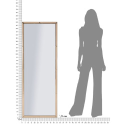 Miroir mural Berlin rose 55x2x150 cm (miroir 49x143,5 cm) – Charme subtil et sophistication moderne