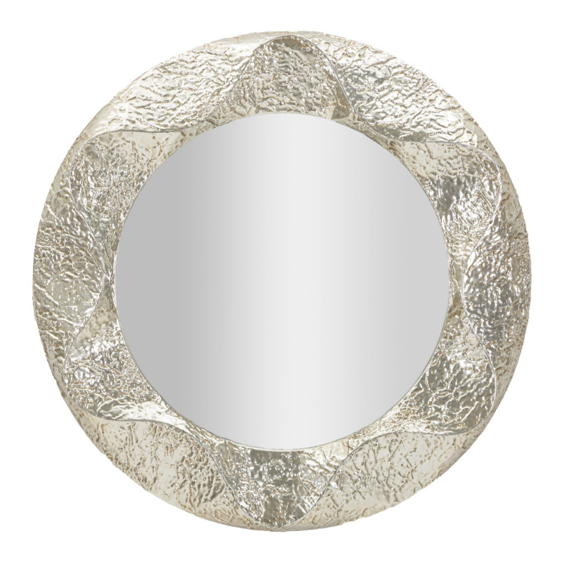 Miroir rond Argelux Ø104x7 cm (miroir Ø70 cm) – Grande présence et raffinement circulaire