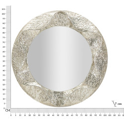 Miroir rond Argelux Ø104x7 cm (miroir Ø70 cm) – Grande présence et raffinement circulaire