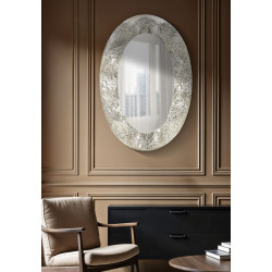 Miroir ovale Argelux 87,5x6,5x128 cm (miroir 55x93 cm) – Élégance harmonieuse et luxe discret