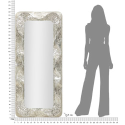 Miroir rectangulaire Argelux 70x6,5x160,5 cm (miroir 44x134 cm) – Style contemporain et sophistication raffinée