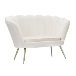 Canapé Vienna crema 130x74x84 cm – Style chic et douceur contemporaine