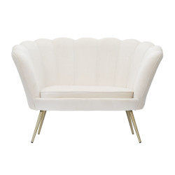 Canapé Vienna crema 130x74x84 cm – Style chic et douceur contemporaine