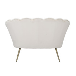Canapé Vienna crema 130x74x84 cm – Style chic et douceur contemporaine