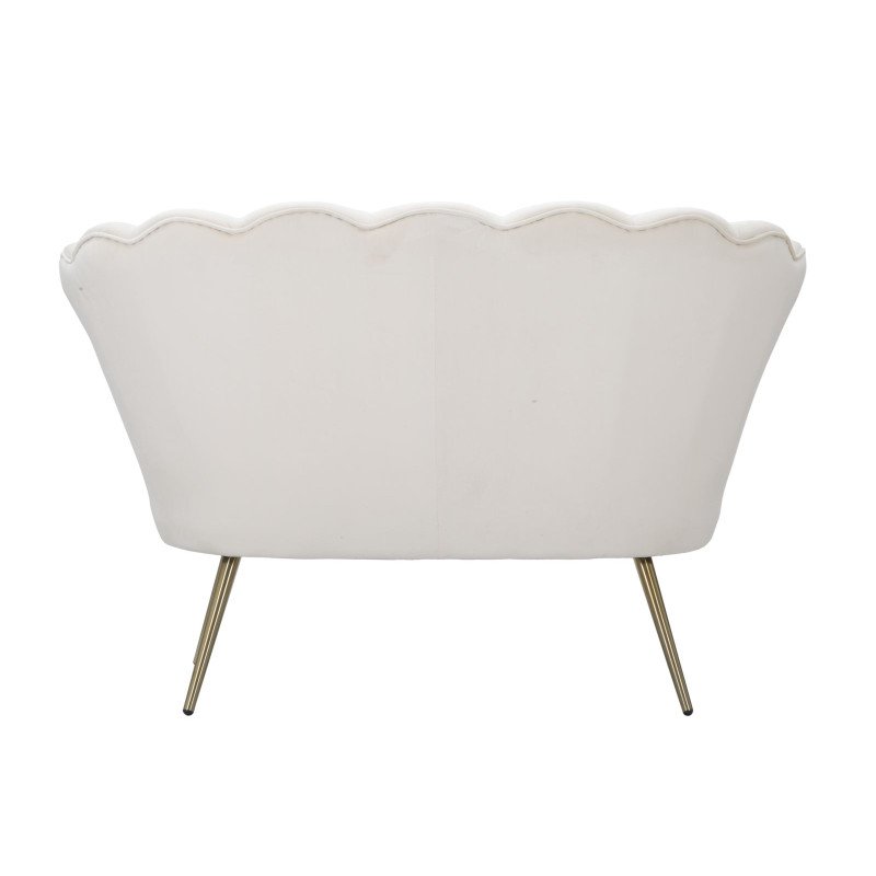 Canapé Vienna crema 130x74x84 cm – Style chic et douceur contemporaine