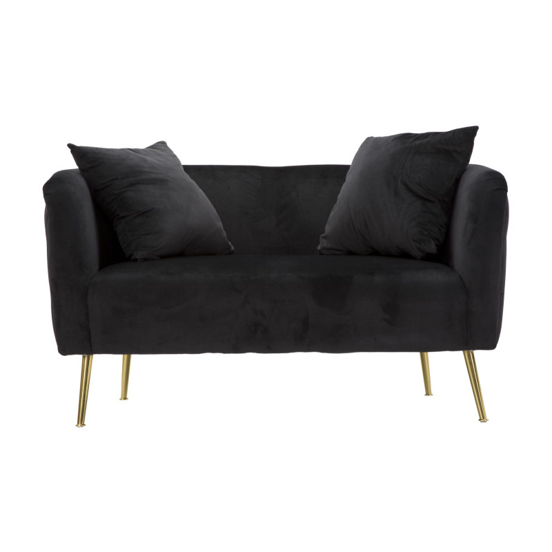 Canapé Bucarest noir 127x74x71 cm – Design élégant et présence raffinée