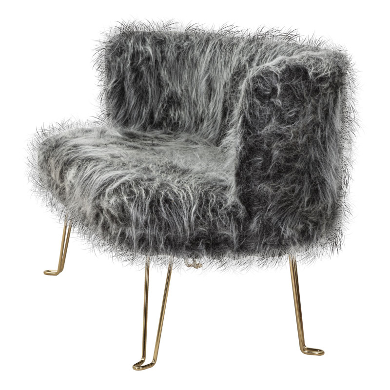 Canapé Hacil gris 134x54x77 cm – Sobriété moderne et confort raffiné