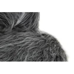 Fauteuil Hacil gris 73x64x77 cm – Élégance feutrée et assise confortable